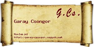 Garay Csongor névjegykártya