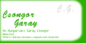 csongor garay business card